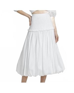 Cinq À Sept Smocked Ellah Skirt - White