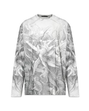 Stampd Angels T-Shirt Graphic Relaxed Long Sleeve Frog430 - Gray