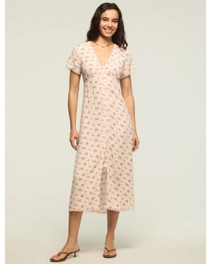 Lucky Brand Floral Simone Midi Dress - Natural