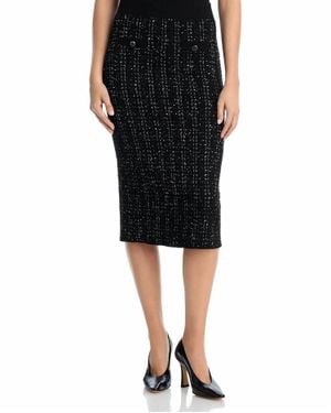 Veronica Beard Corbin Knit Midi Skirt - Black