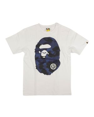 A Bathing Ape Camo Logo Short Sleeve T-Shirt - Blue