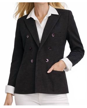 J'Envie/Eli Classic Houndstooth Jacket - Black