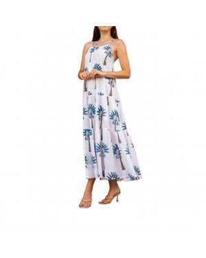 Pick Happy Pintuck Maxi Dress - Blue