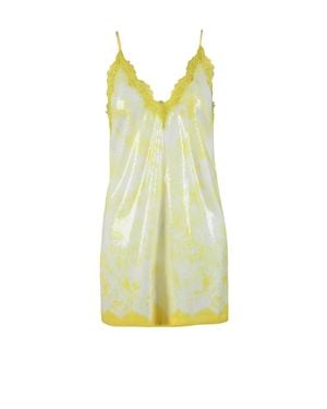 MSGM Sequin Sheath Dress - Yellow