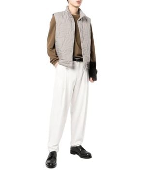 Ferragamo Quilted Funnel Neck Gilet Vest - White