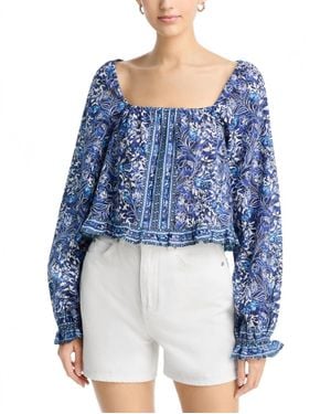 Ramy Brook Farah Long Sleeve Blouse - Blue