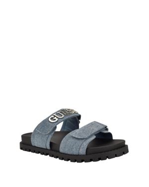 Guess Stetsen Metal Guess Sandal Slide - Blue