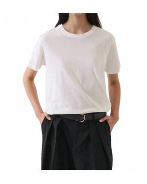 Patrick Assaraf Lightweight Pima Cotton Boyfriend T-Shirt - White