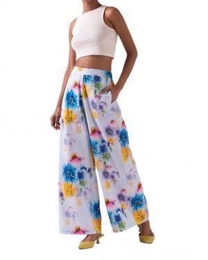 CELINA MOON Lana Wide Leg Pants - Blue
