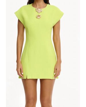 Acler Brit Mini Dress - Yellow
