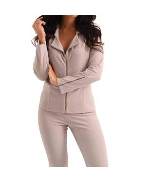 French Kyss Reign Moto Zip Jacket - Pink