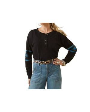 Ariat Relaxed Henley Top - Black