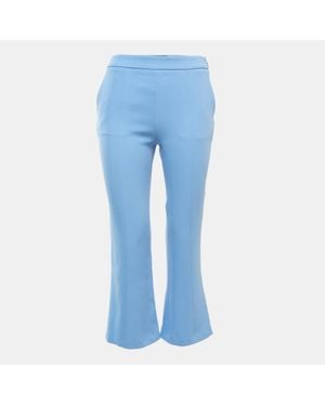 Roberto Cavalli Crepe Flared Pants - Blue