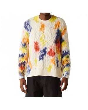 Awake Couture Tie-Dye Appliqué Sweater - Multicolor