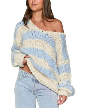 BELLA DESERT Off-The-Shoulder Sweater - Blue