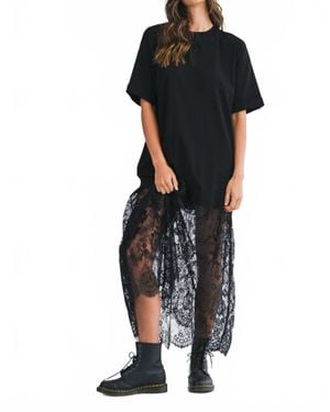 PAIGE Lace Skirt Maxi Dress - Black