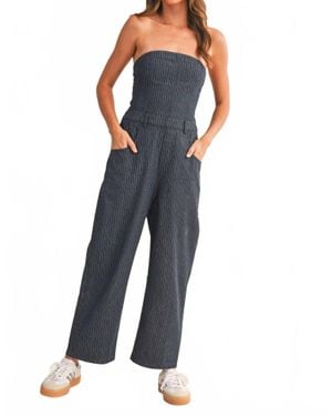 Klesis Pinstripe Pants Jumpsuit - Blue