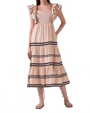 CELINA MOON Janine Midi Dress - Pink