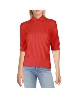Ted Baker Collar Knit Pullover Sweater - Red