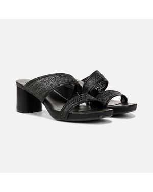 Naturalizer Inez 2 Sandal 10.5 Slip-On Square Toe Block Heel Khd1093 - Black