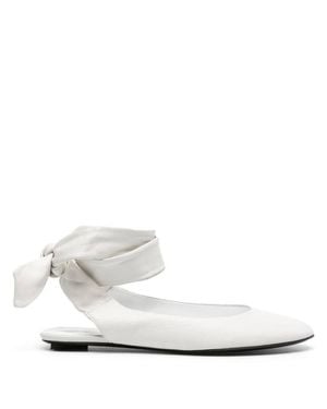 The Attico Cloe Ballerina Flats - White