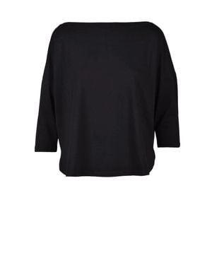 Wild Cashmere Crewneck Cotton-Blend T-Shirt - Black