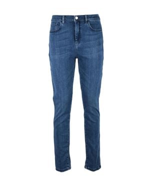 Marella Slim Fit Stretch Cotton Jeans - Blue