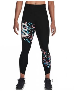 Under Armour Fly Fast Floral-Print Leggings - Black