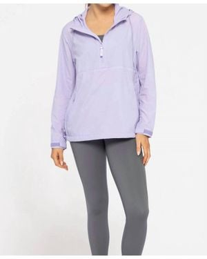 Mono B Hi-Lo Zip-Up Nylon Running Jacket - Blue