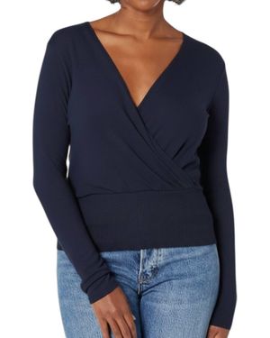 Michael Stars India Surplice Top - Blue