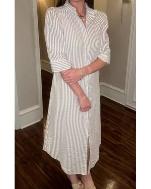 Aapparella Striped Dress - Brown
