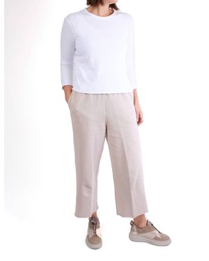 Gerties Rib Comfort Crop Pants - Gray