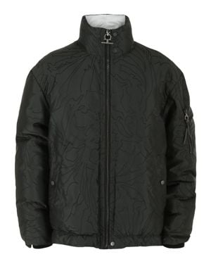 Ferragamo Abstract Print Quilted Jacket - Black