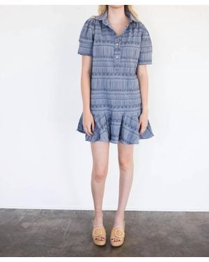 Never A Wallflower Everything Short Sleeve Dress - Blue