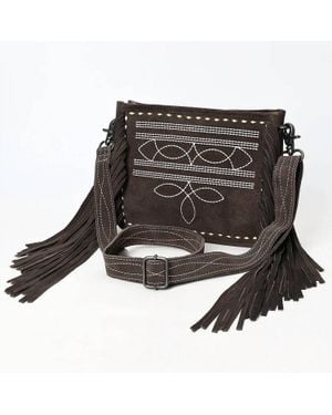 American Darling Boot Stitch Crossbody Bag - Black