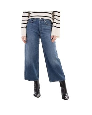 Anine Bing Ladies Washed Rick Jeans - Blue