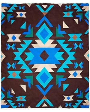 Wyoming Traders Wild Rag Bandana Southwest Silk Scarf - Blue