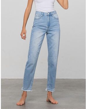 Insane Gene High Rise Premium Girlfriend Jeans - Blue