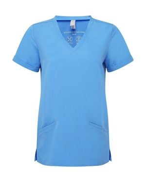 ONA Invincible V-Neck Stretch Scrub Top - Blue