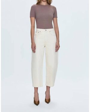 Pistola Eli High Rise Arched Leg Pants - White