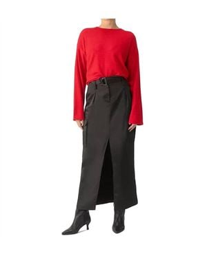 Sanctuary Classy Cargo Maxi Skirt - Red