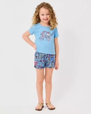 Lilly Pulitzer Girls Mini Leva Short - Blue