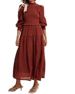 Listicle Katherine Long Sleeves Dress - Red