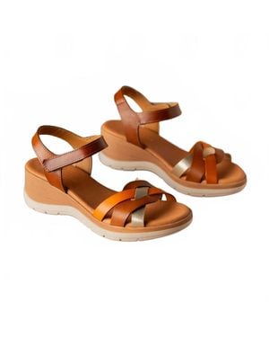 Eric Michael Lyla Wedge Sandal - Brown