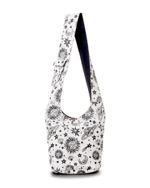 Kathmandu Collection Celestial Print Hobo Bag - White