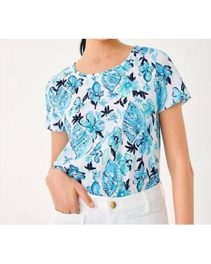 Lilly Pulitzer Etta Scoop Neck Top - Blue