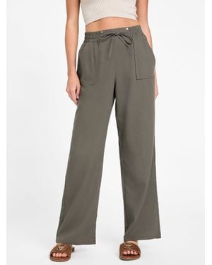 Guess Crista Linen Pants - Gray