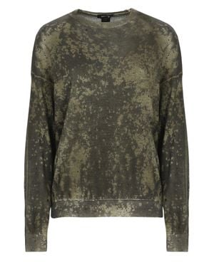 Avant Toi Patterned Fabric Long-Sleeve Sweater - Green