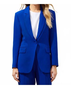 Sugarlips Chelsea Fitted Notch Lapel Blazer - Blue