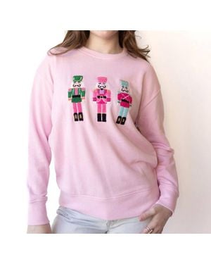 Shiraleah Nutcracker Long Sleeve Sweatshirt - Pink